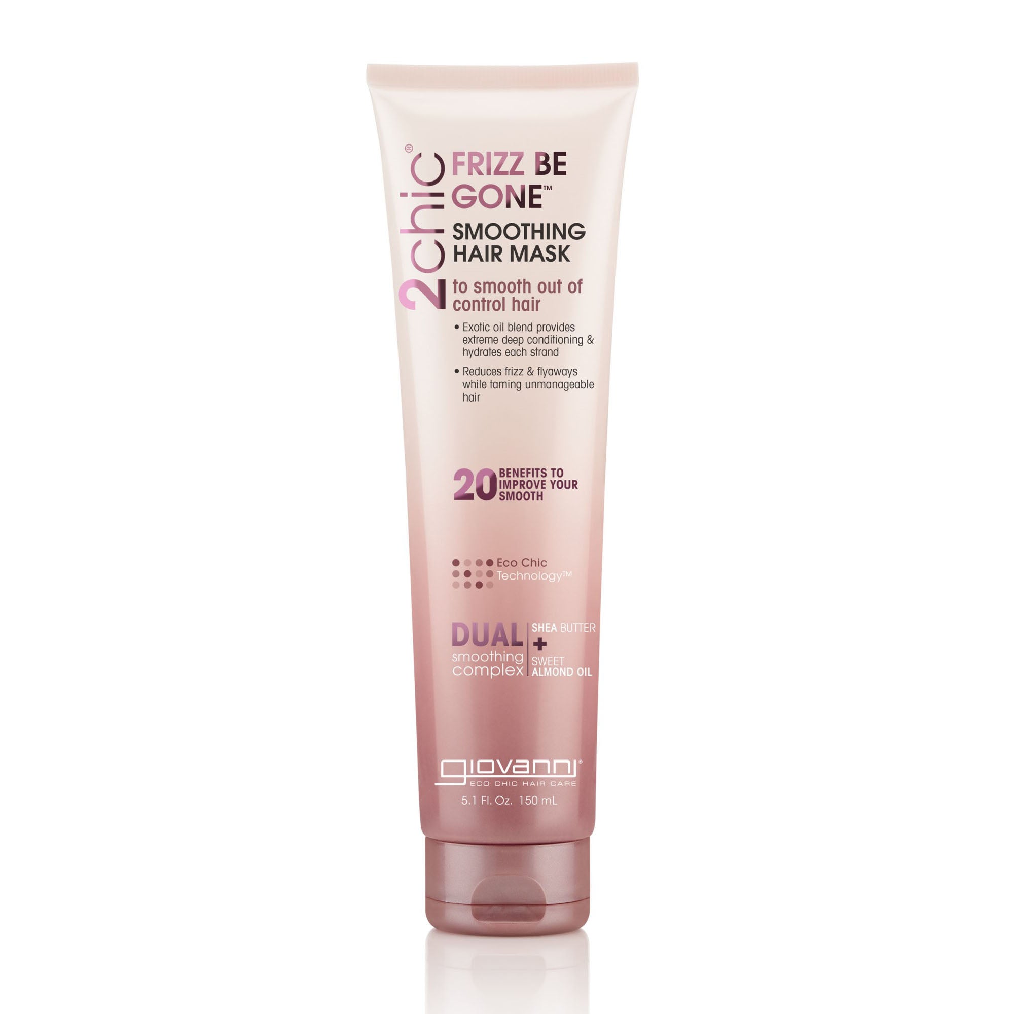 to smooth out of control hair - A tube of Giovanni 2chic FRIZZ BE GONE SMOOTHING HAIR MASK