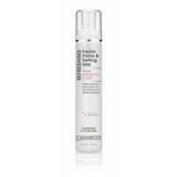 A white cylindrical bottle of Giovanni Cosmetics REFRESHING FACIAL PRIME & SETTING MIST with rose water and aloe vera, featuring black and pink text, a clear cap, and 5 fl oz (147 mL) size. Suitable for all skin types.