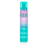 A teal and purple bottle of Giovanni Cosmetics ECO CHIC® KIDS CURL ACTIVATOR SPRAY—an alcohol-free, silicone-free, cruelty-free curl enhancer for kids’ delicate, textured hair.